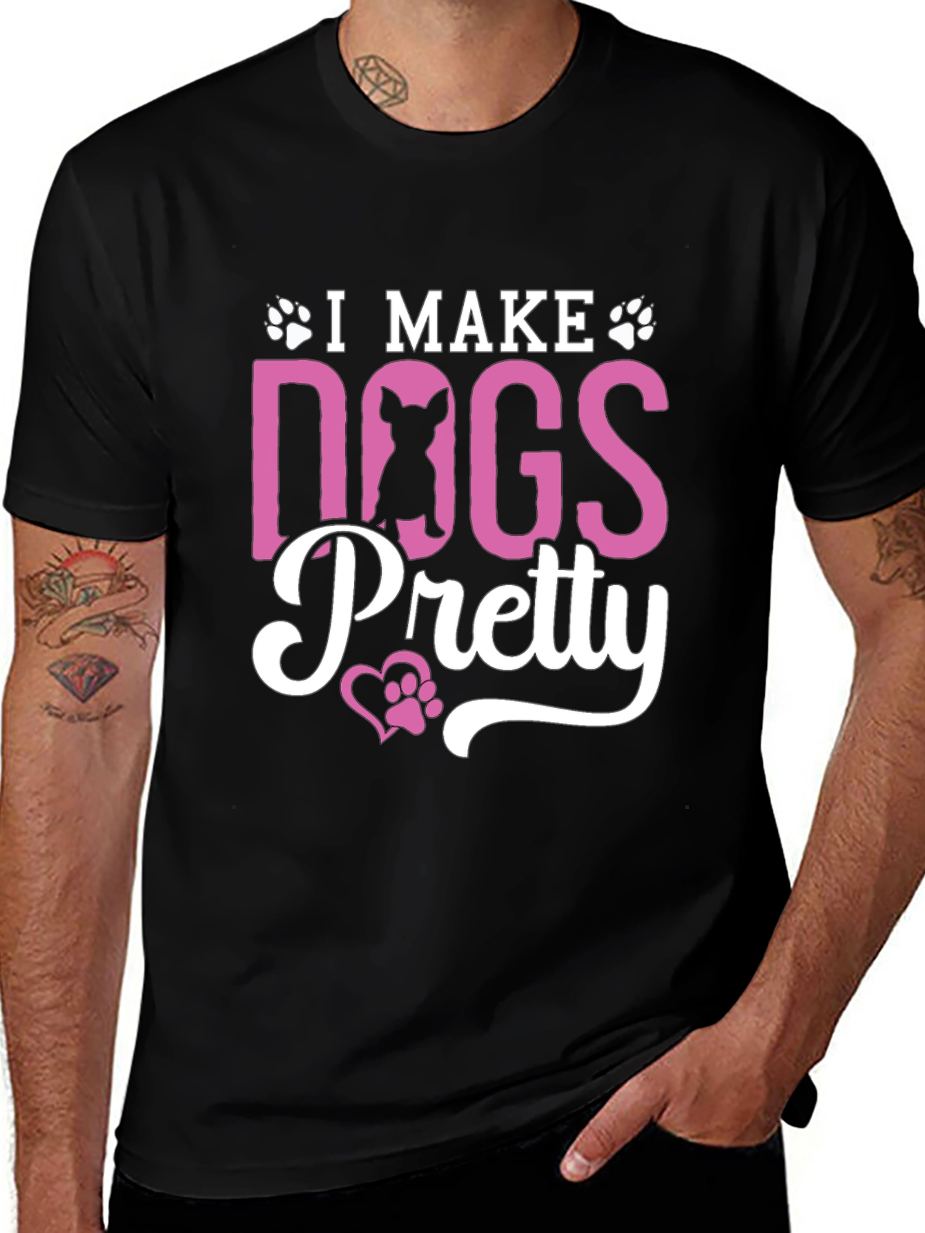I Make Dogs Pretty T-Shirt – Funny Dog Groomer Tee