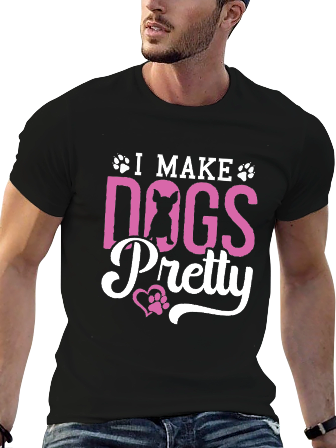 I Make Dogs Pretty T-Shirt – Funny Dog Groomer Tee
