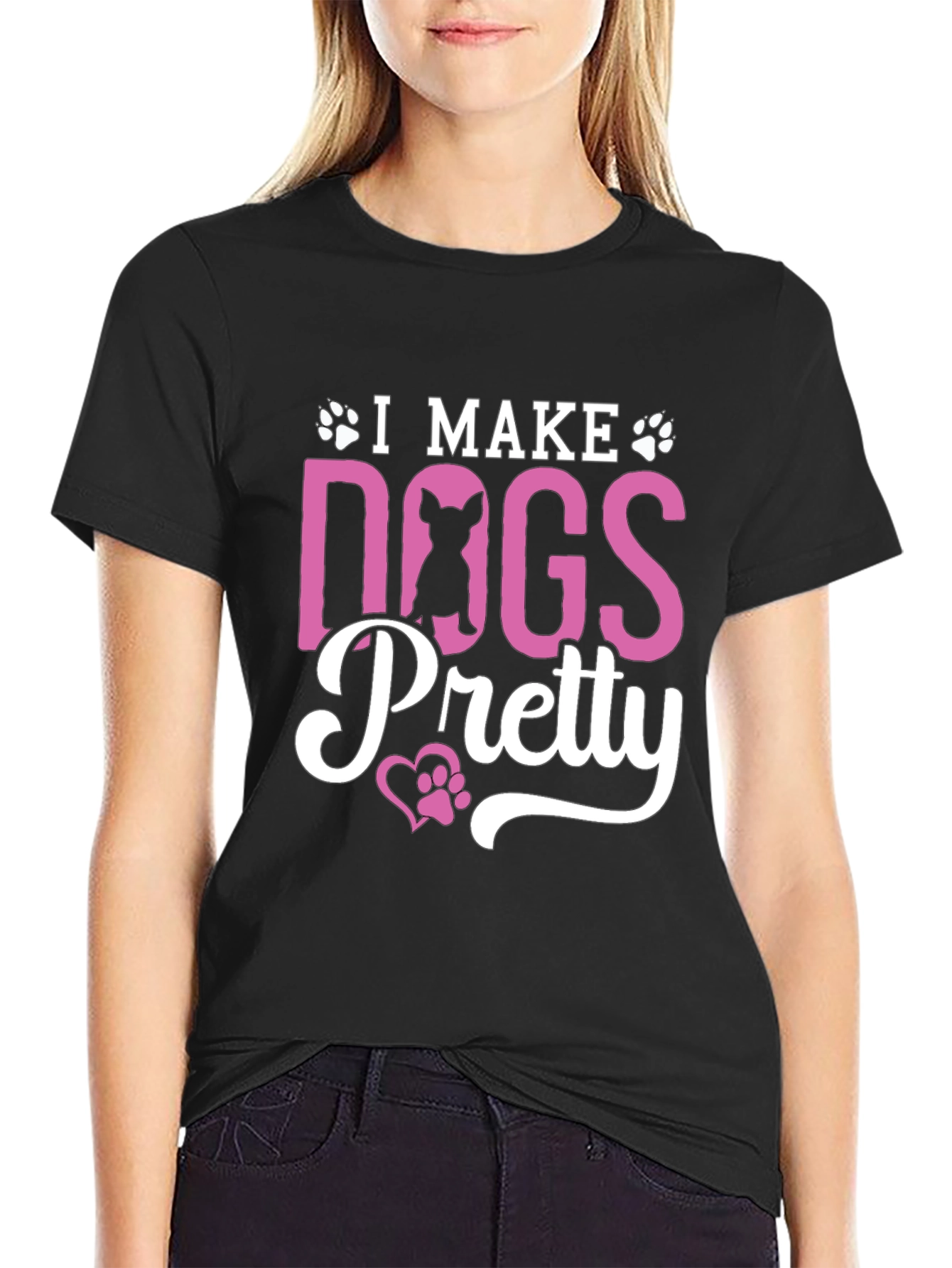 I Make Dogs Pretty T-Shirt – Funny Dog Groomer Tee