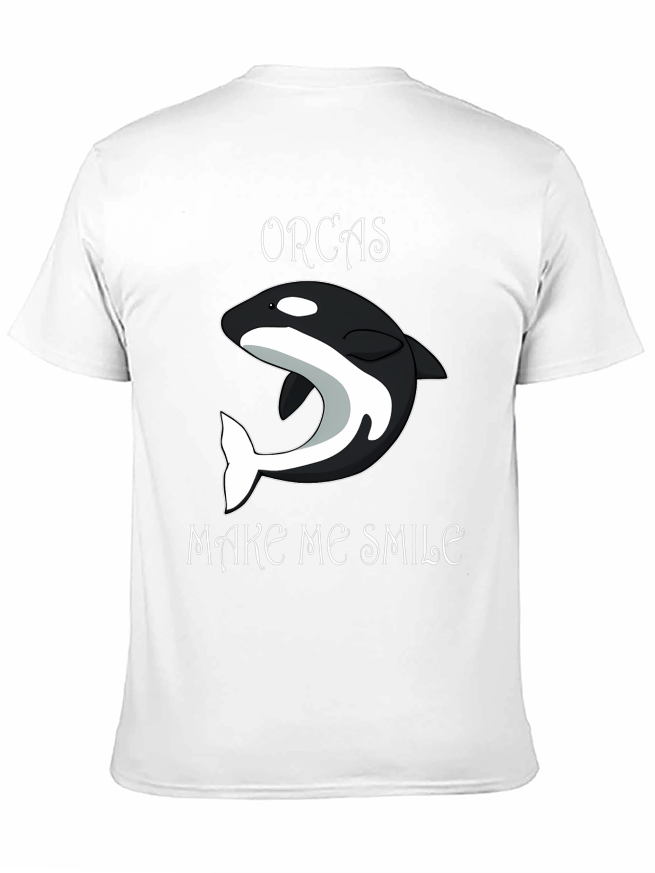 Orcas Make Me Smile Black T-Shirt