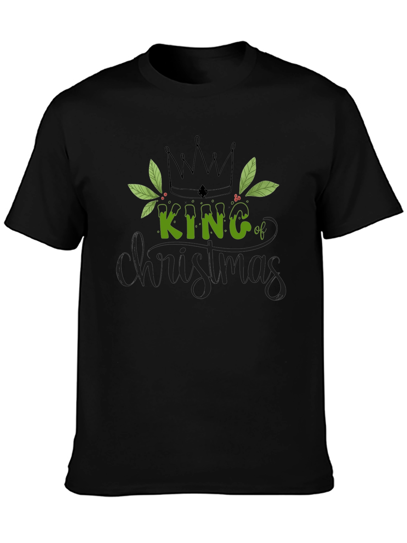 King of Christmas Black T-Shirt