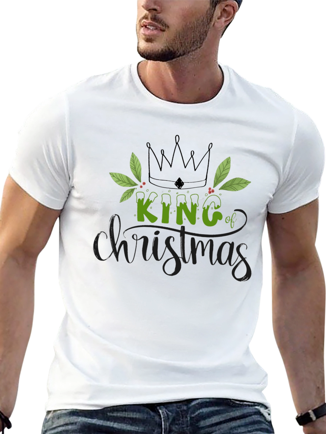 King of Christmas Black T-Shirt