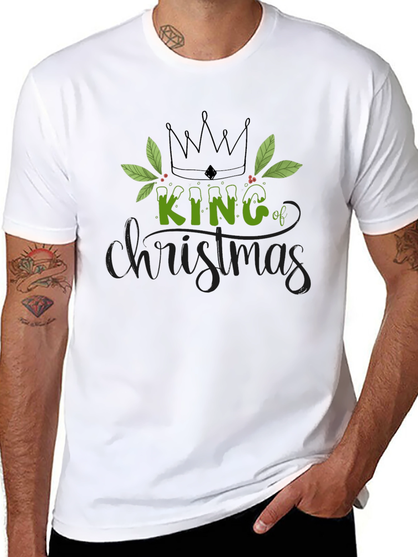 King of Christmas Black T-Shirt