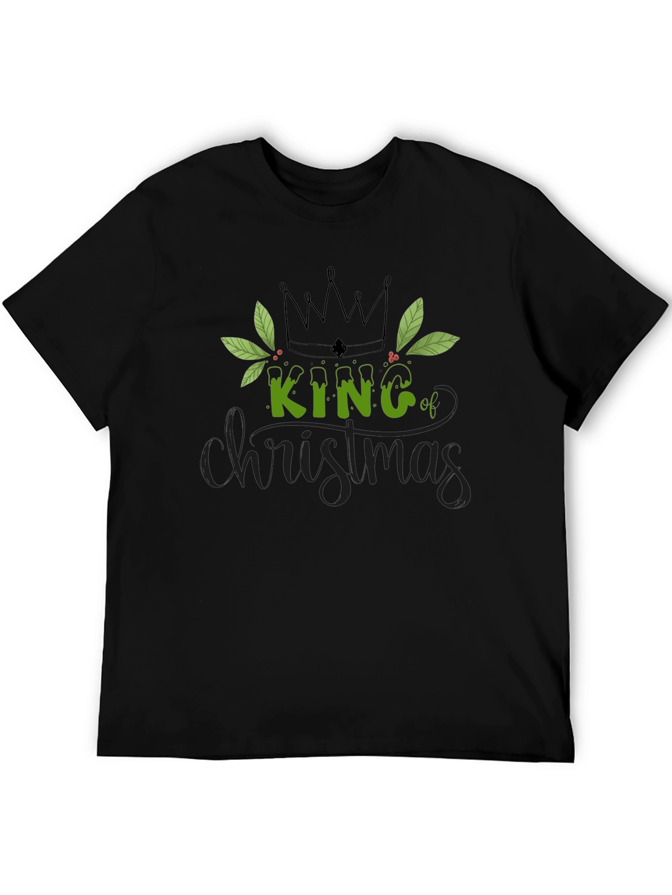 King of Christmas Black T-Shirt