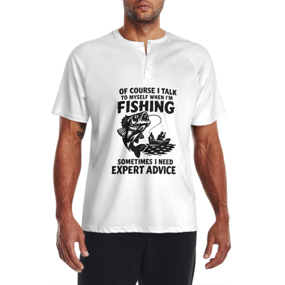 Of Course I Talk To Myself When I'm Fishing Funny Fisherman Graphic T-Shirt(z973)