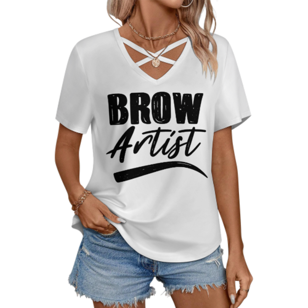 Brow Artist Graphic Tee – Professional PMU & Eyebrow Stylist Shirt(z951)