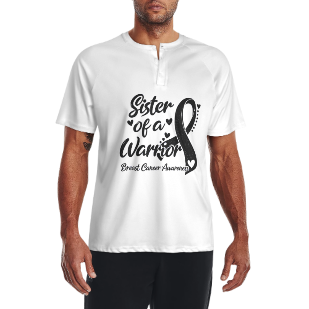 Sister of a Warrior Breast Cancer Awareness T-Shirt | Support & Strength Graphic Tee(z979)