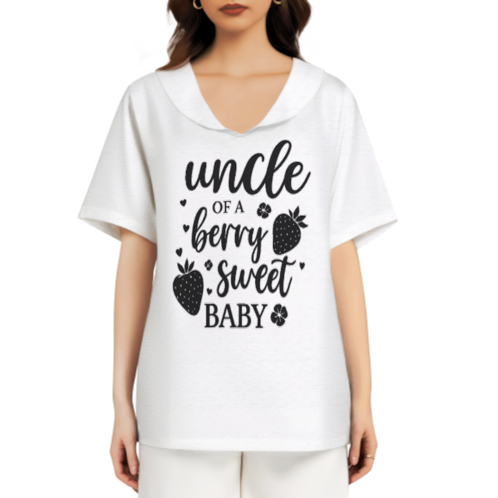 Uncle of a Berry Sweet Baby Shirt – Cute Strawberry Uncle Gift Tee for Baby Announcement, New Uncle Family Shirt(z933)