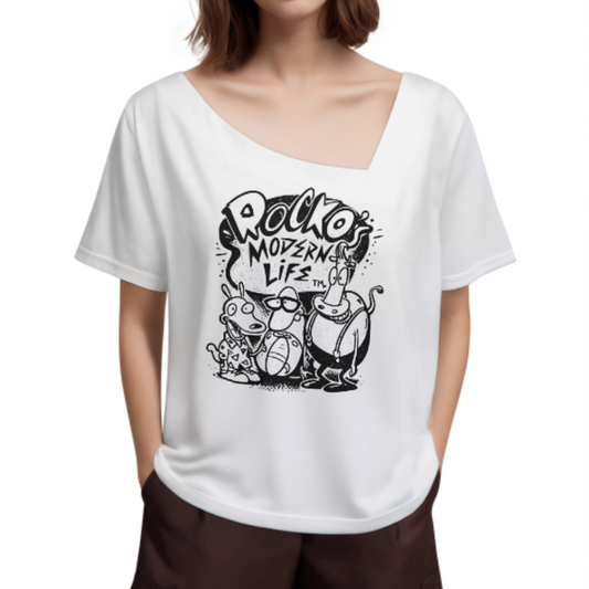 Retro Cartoon Adventure Graphic Tee – 90s Nostalgia Inspired Character Shirt(z965)