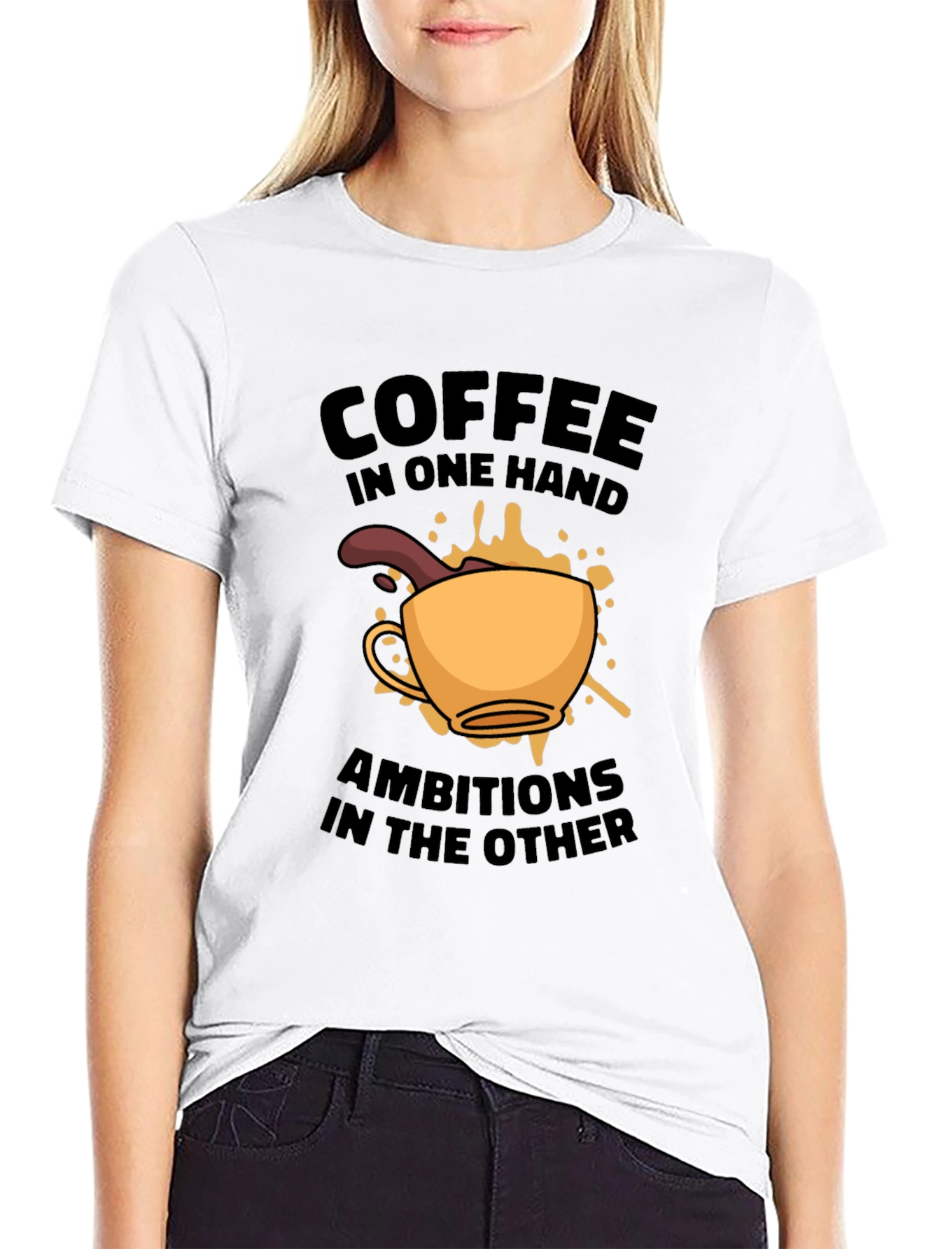 Coffee and Ambition Graphic T-Shirt