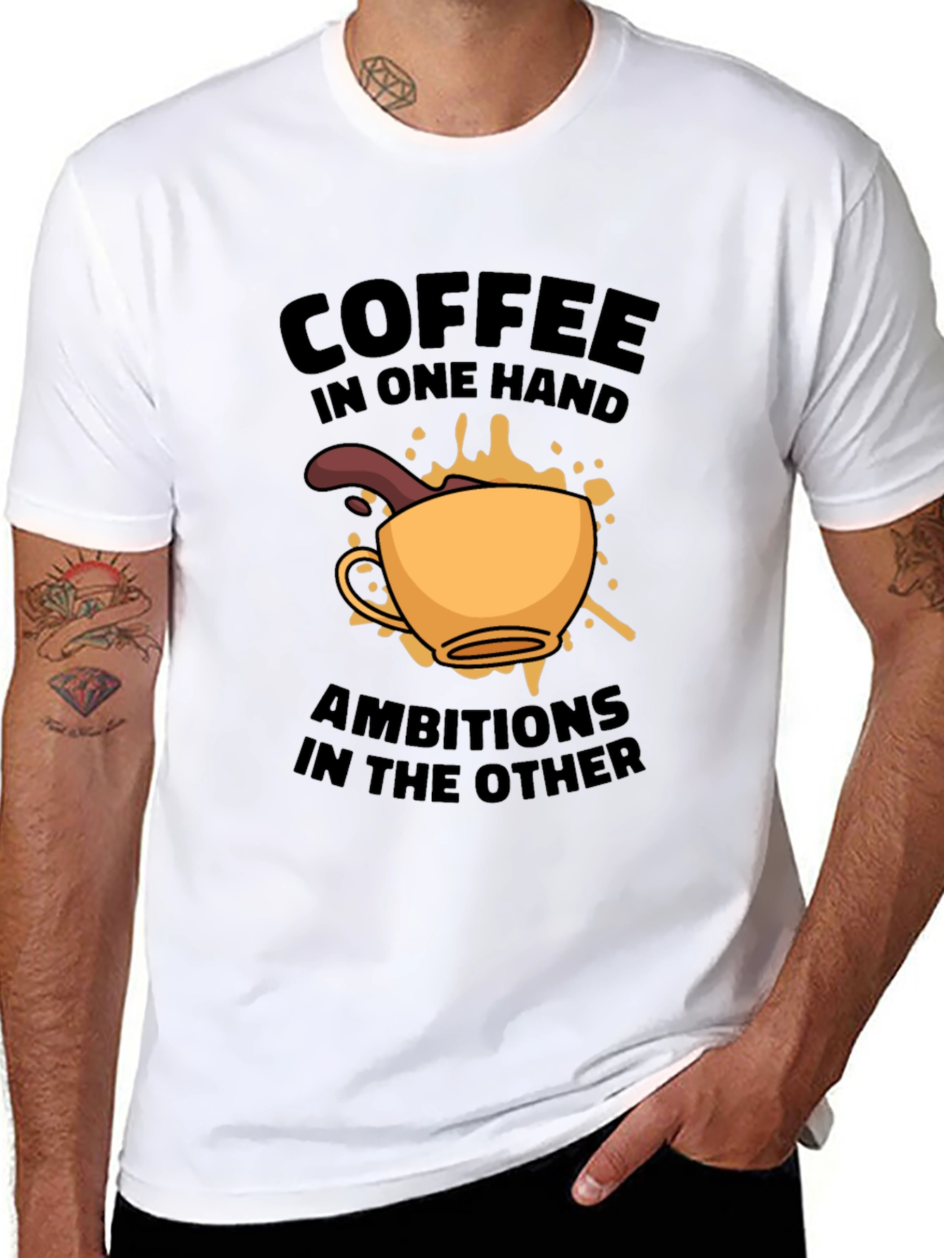 Coffee and Ambition Graphic T-Shirt