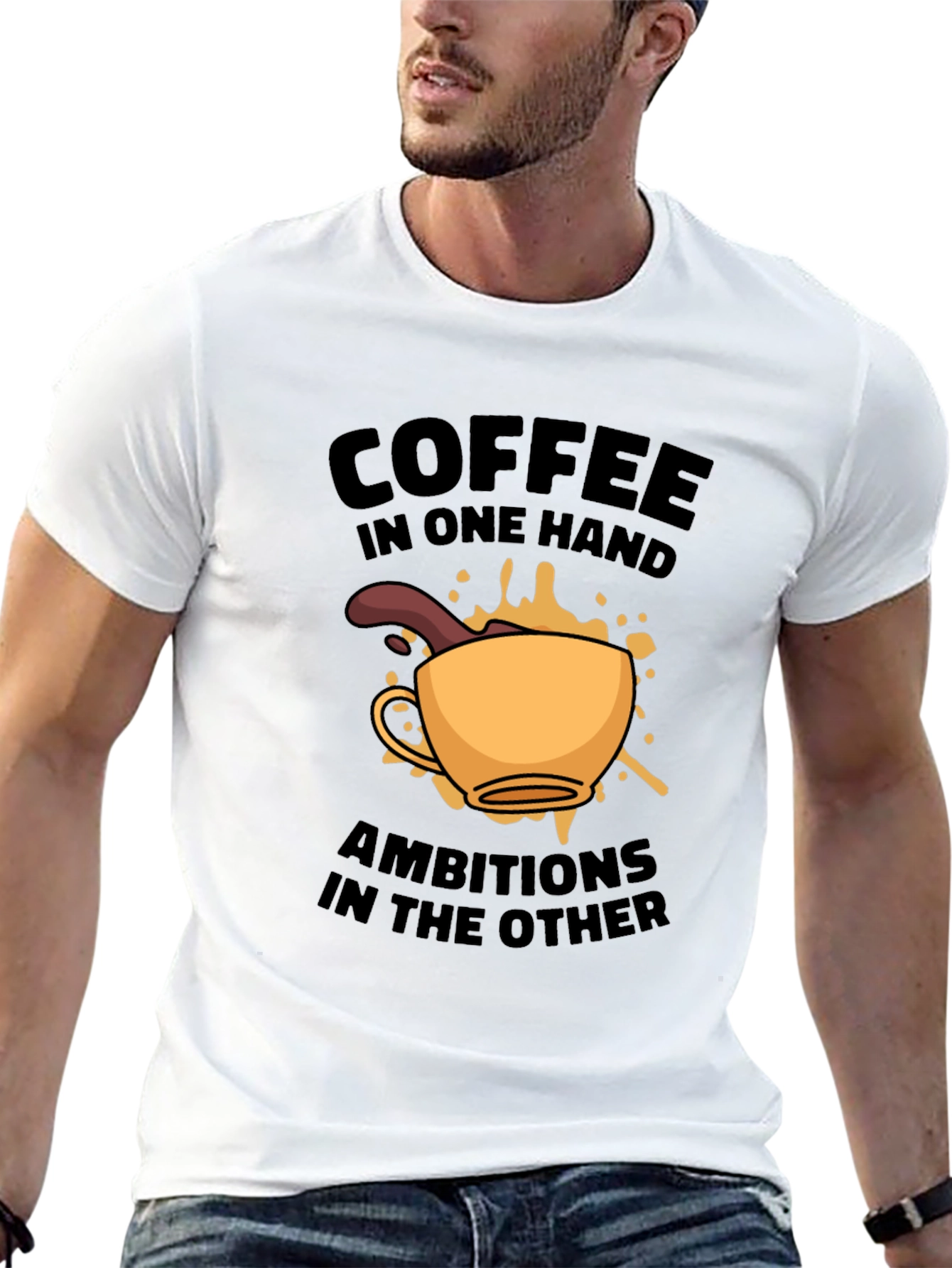 Coffee and Ambition Graphic T-Shirt