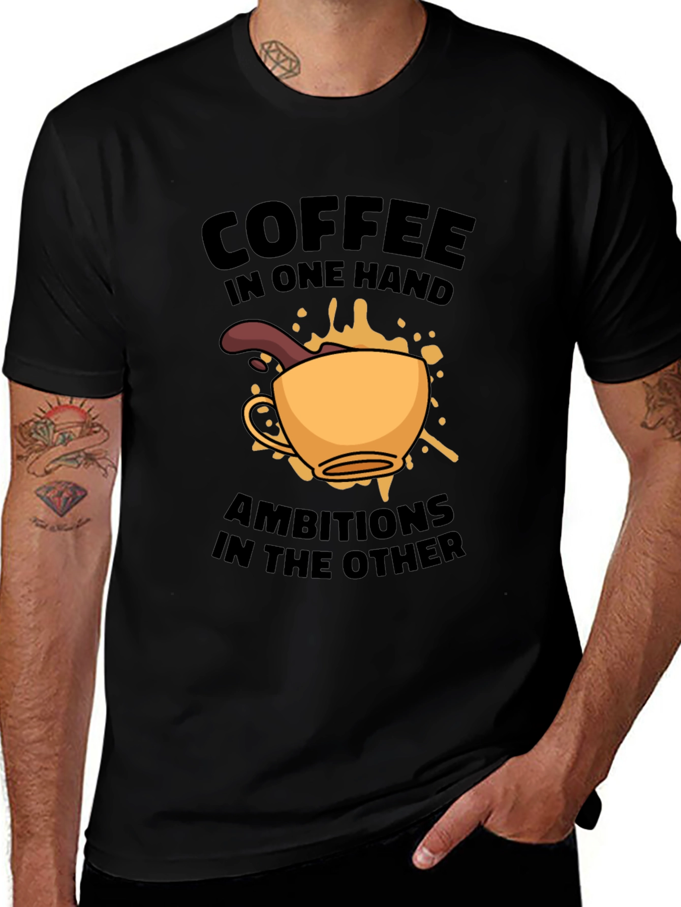 Coffee and Ambition Graphic T-Shirt