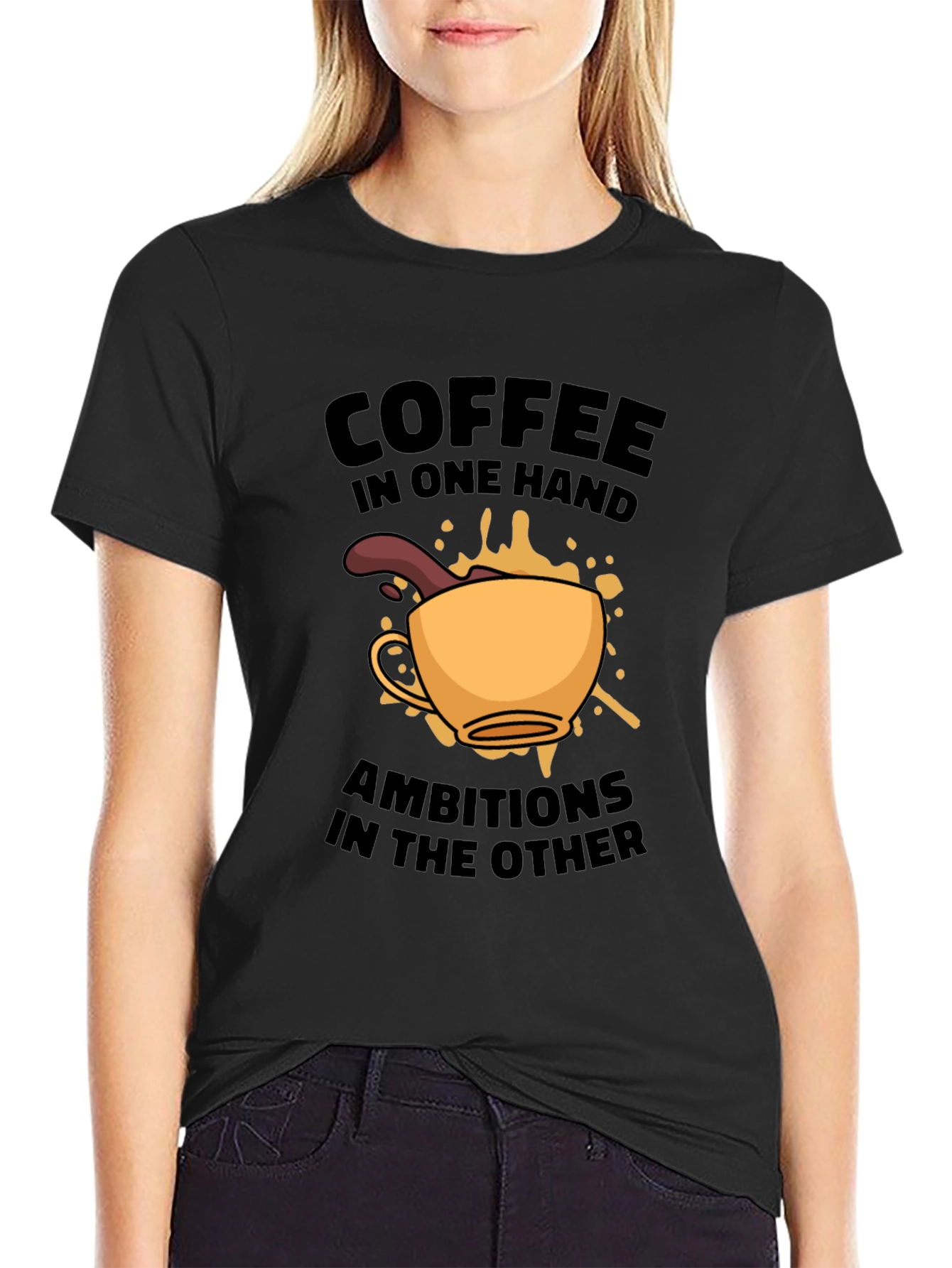 Coffee and Ambition Graphic T-Shirt