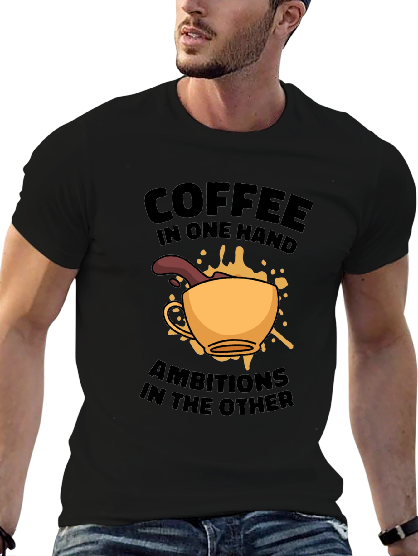 Coffee and Ambition Graphic T-Shirt