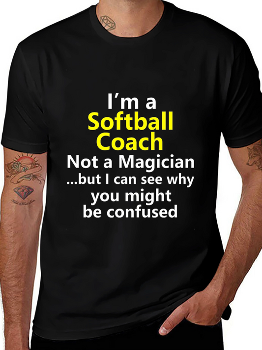 Softball Coach Novelty Graphic Tee