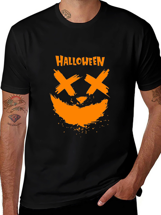 Halloween Pumpkin Face Graphic Tee