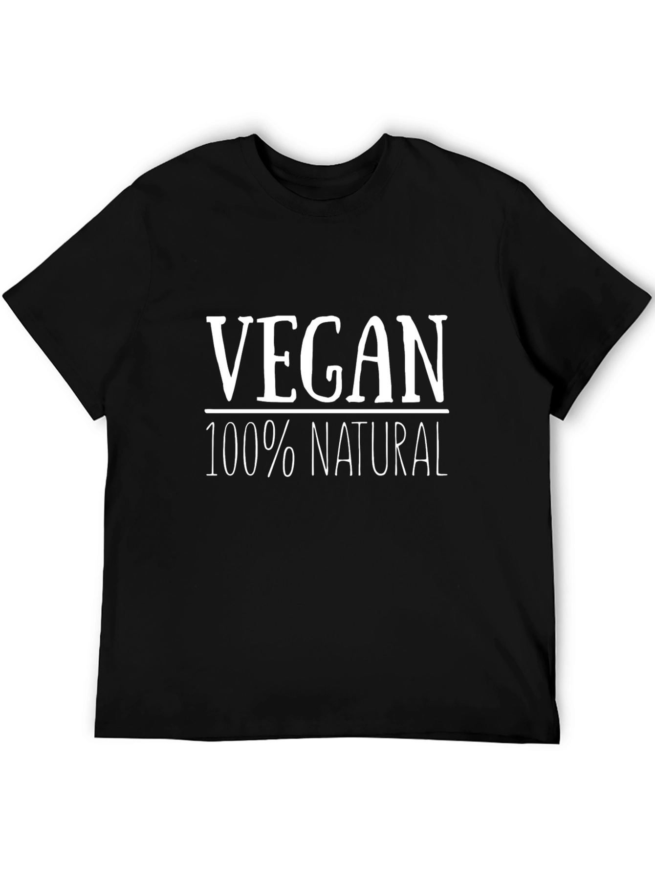 Vegan 100% Natural Black T-Shirt