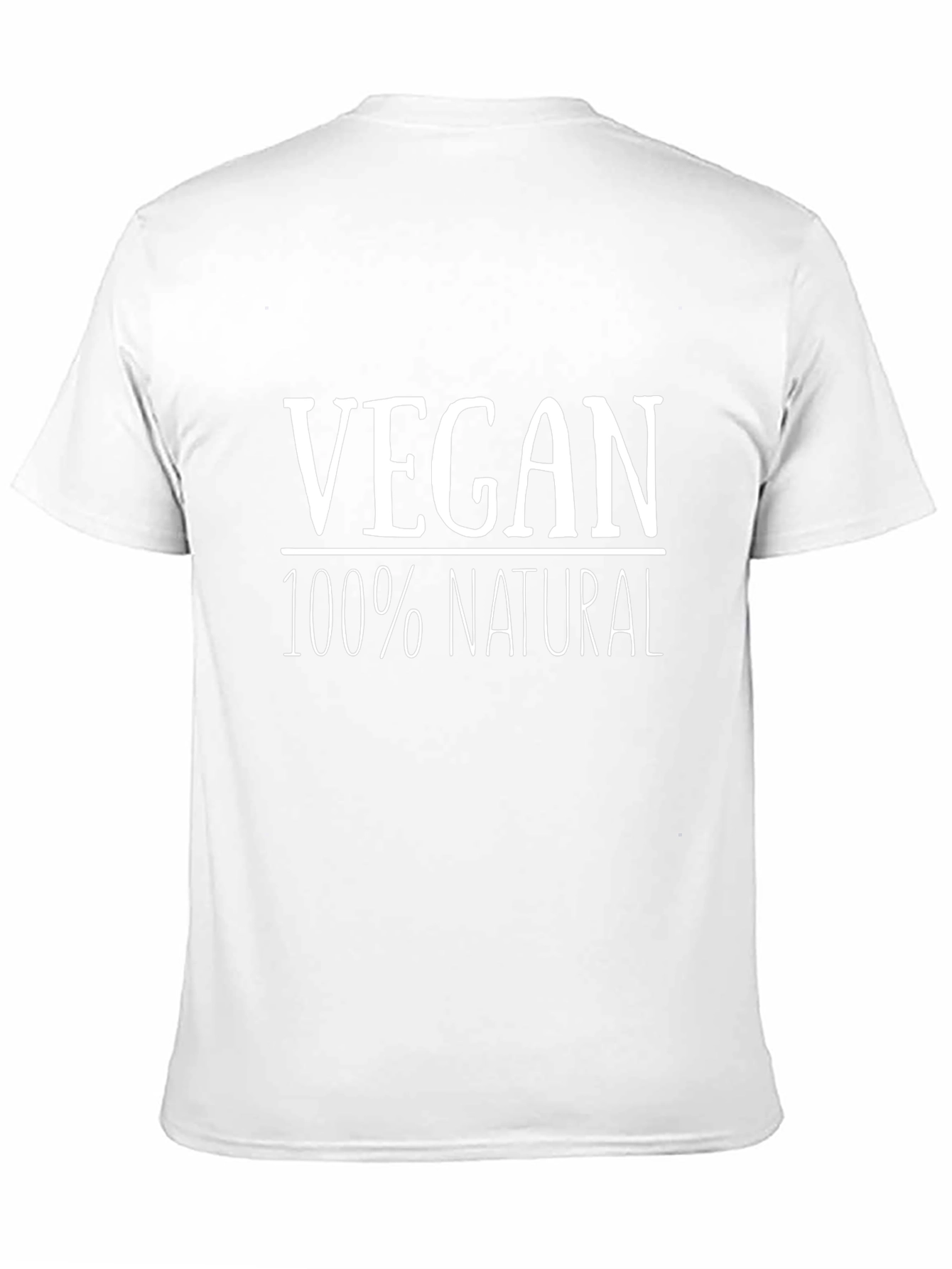 Vegan 100% Natural Black T-Shirt