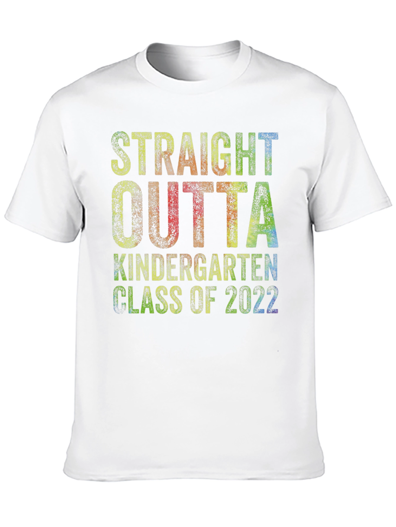 Straight Outta Kindergarten Class of 2022 Black T-Shirt