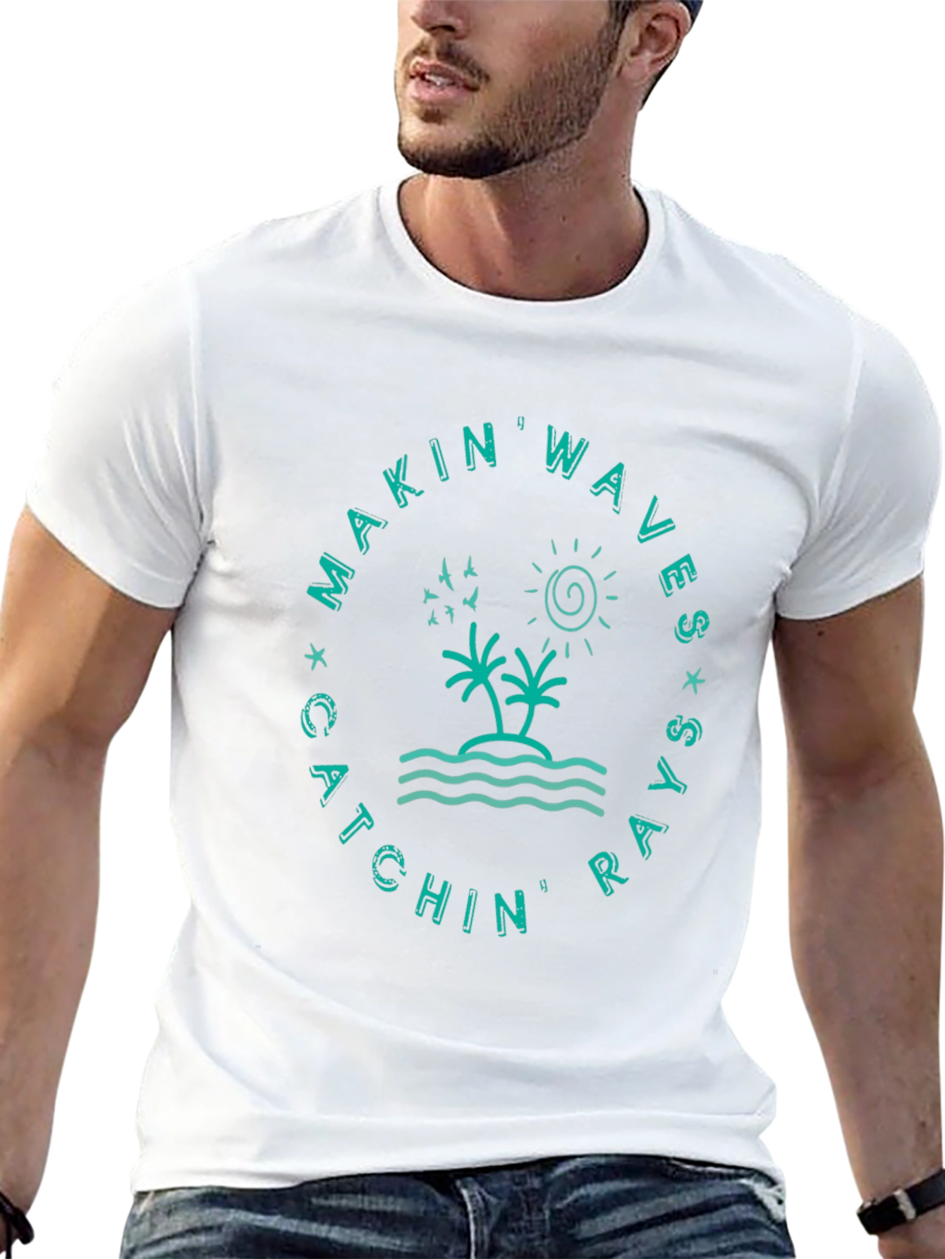 Makin Waves Catchin Rays Graphic T-Shirt