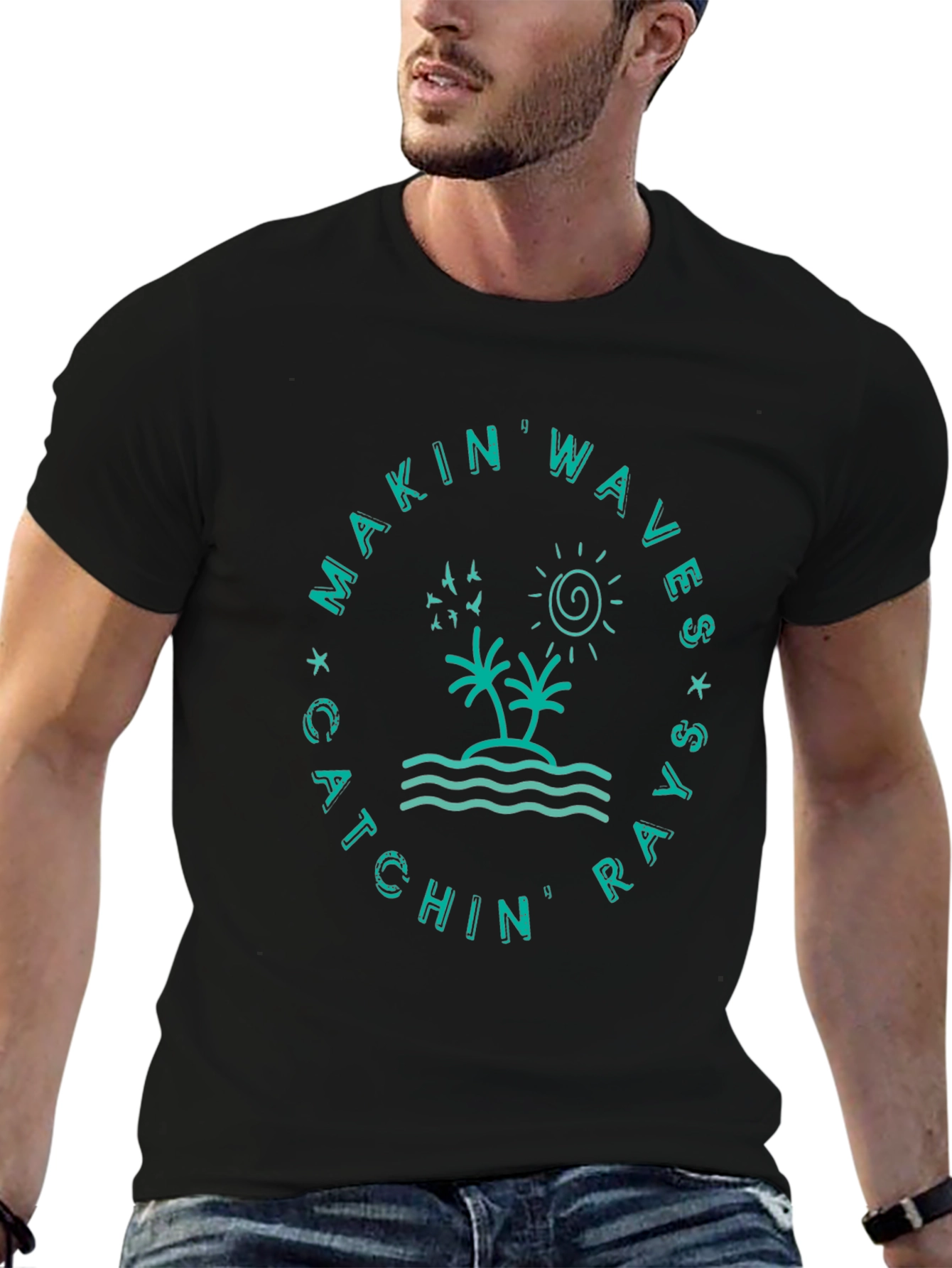 Makin Waves Catchin Rays Graphic T-Shirt