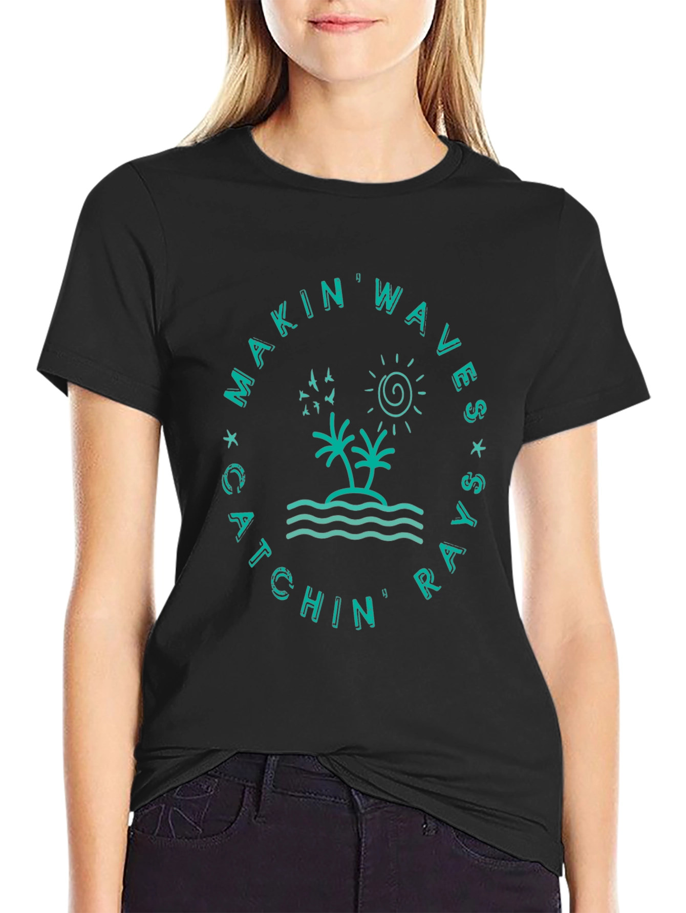 Makin Waves Catchin Rays Graphic T-Shirt