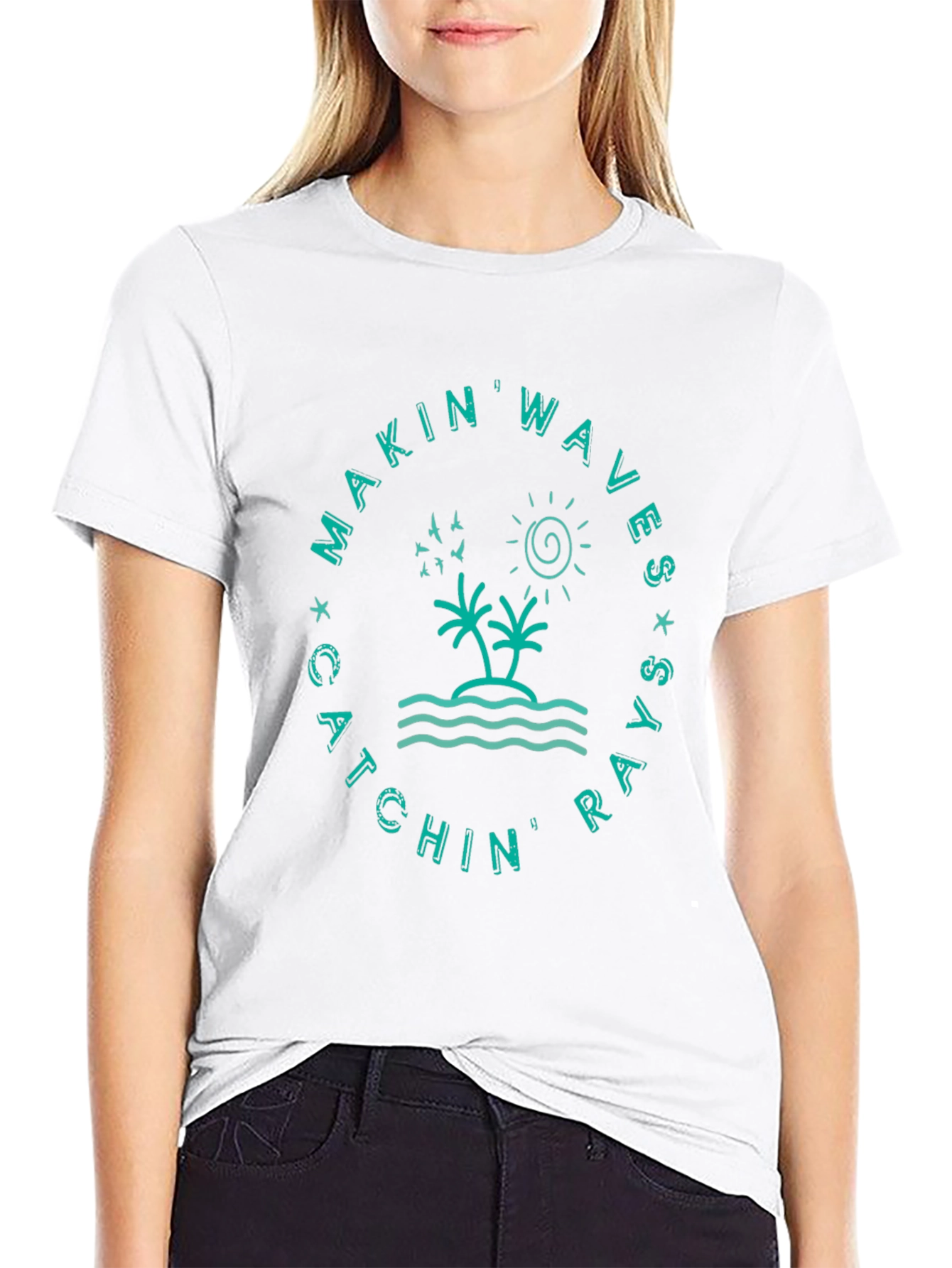 Makin Waves Catchin Rays Graphic T-Shirt