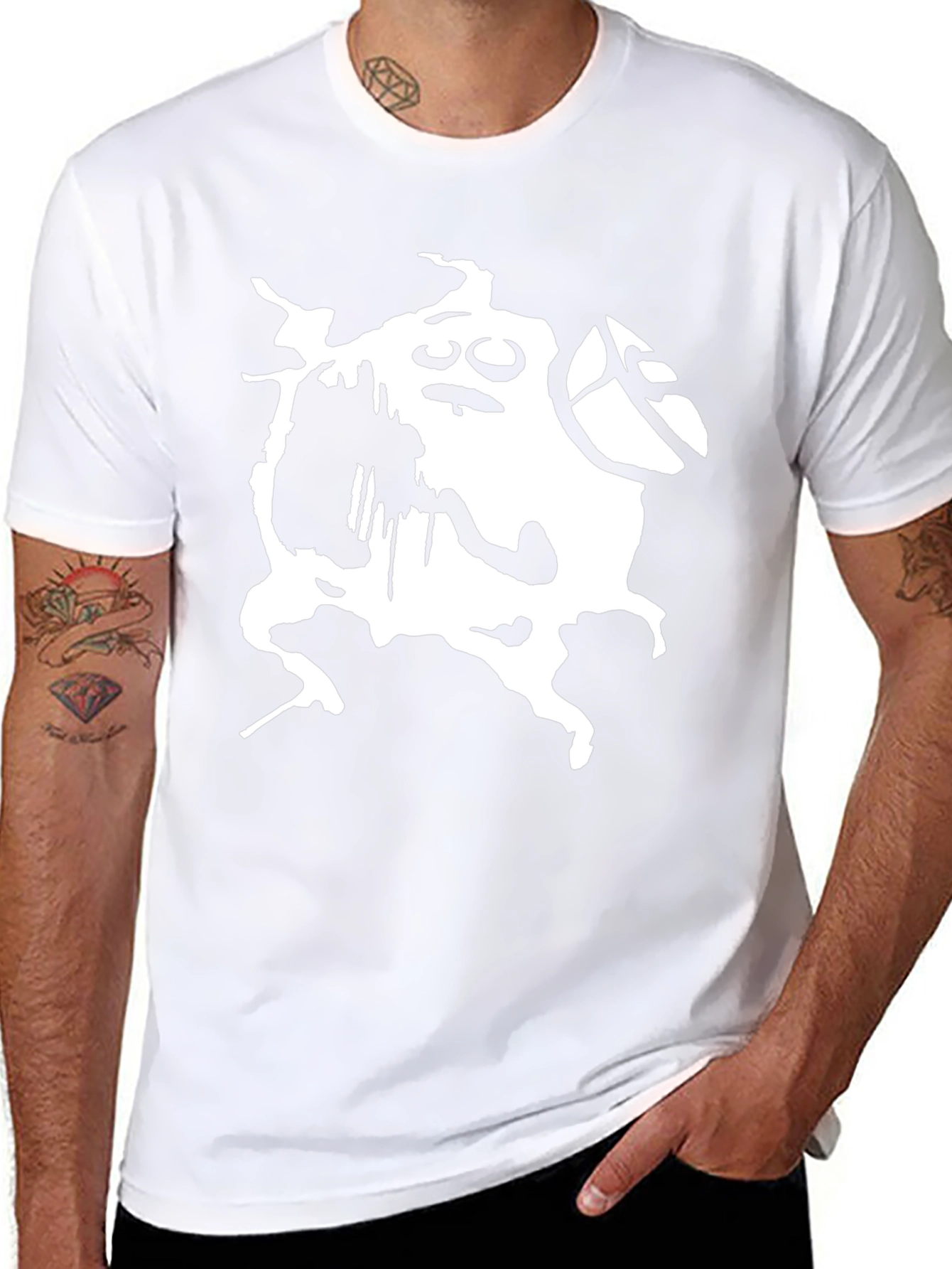 Abstract Graphic Black T-Shirt