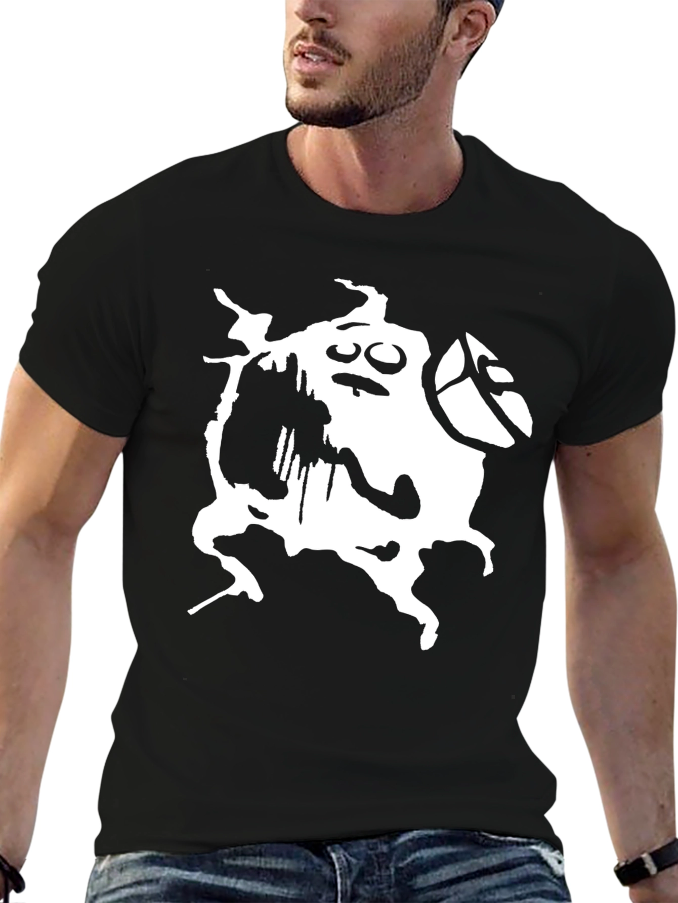 Abstract Graphic Black T-Shirt