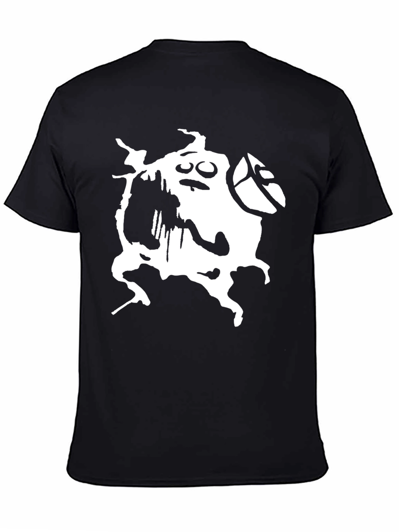 Abstract Graphic Black T-Shirt