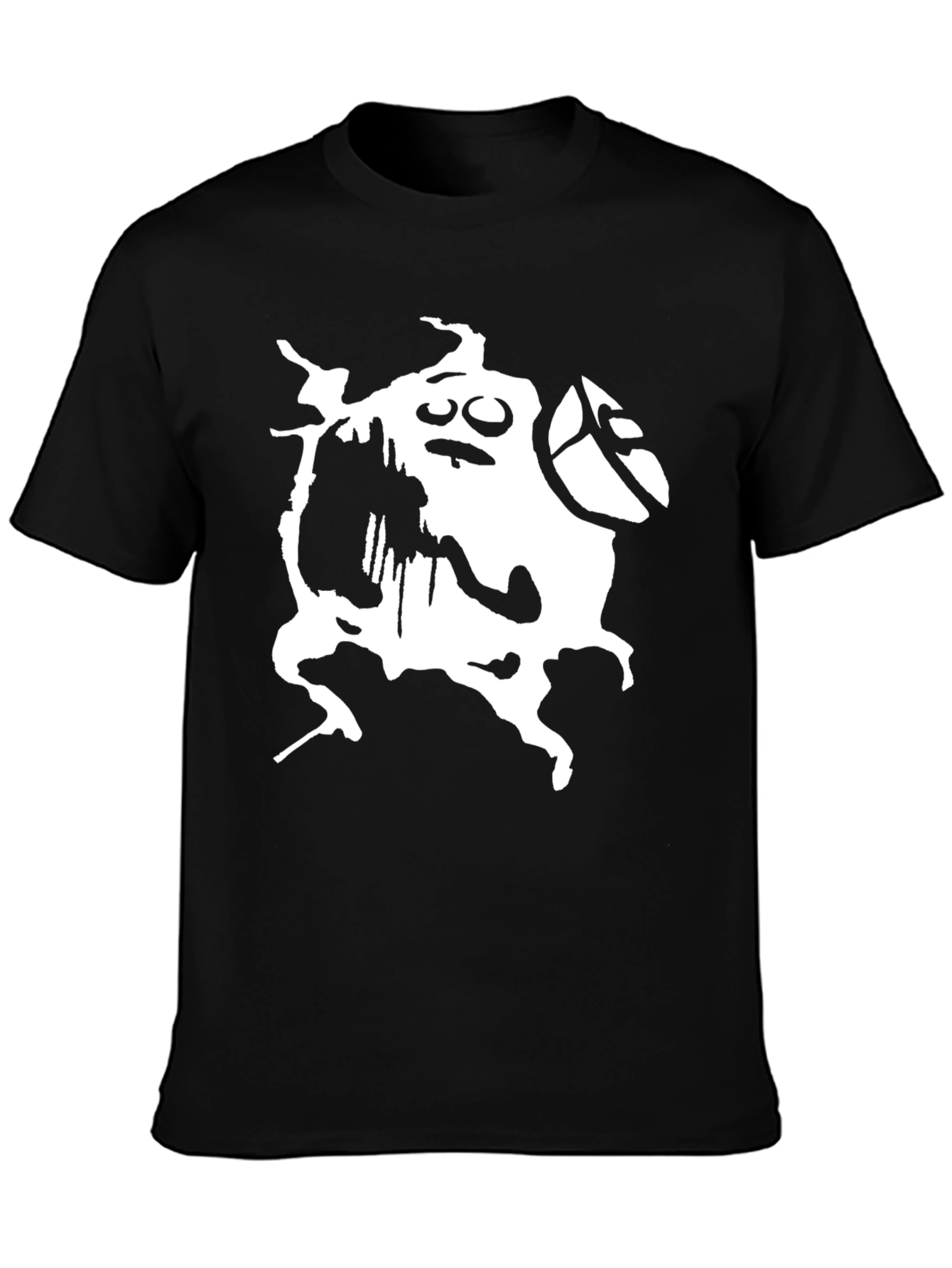 Abstract Graphic Black T-Shirt