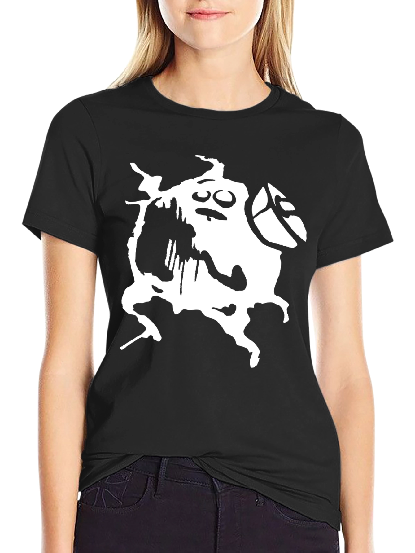 Abstract Graphic Black T-Shirt
