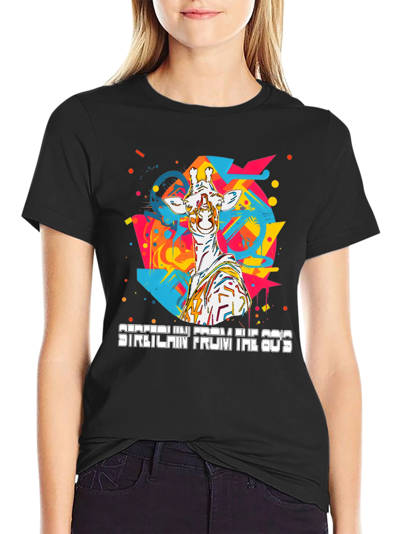 80s Giraffe T-Shirt - Retro Style