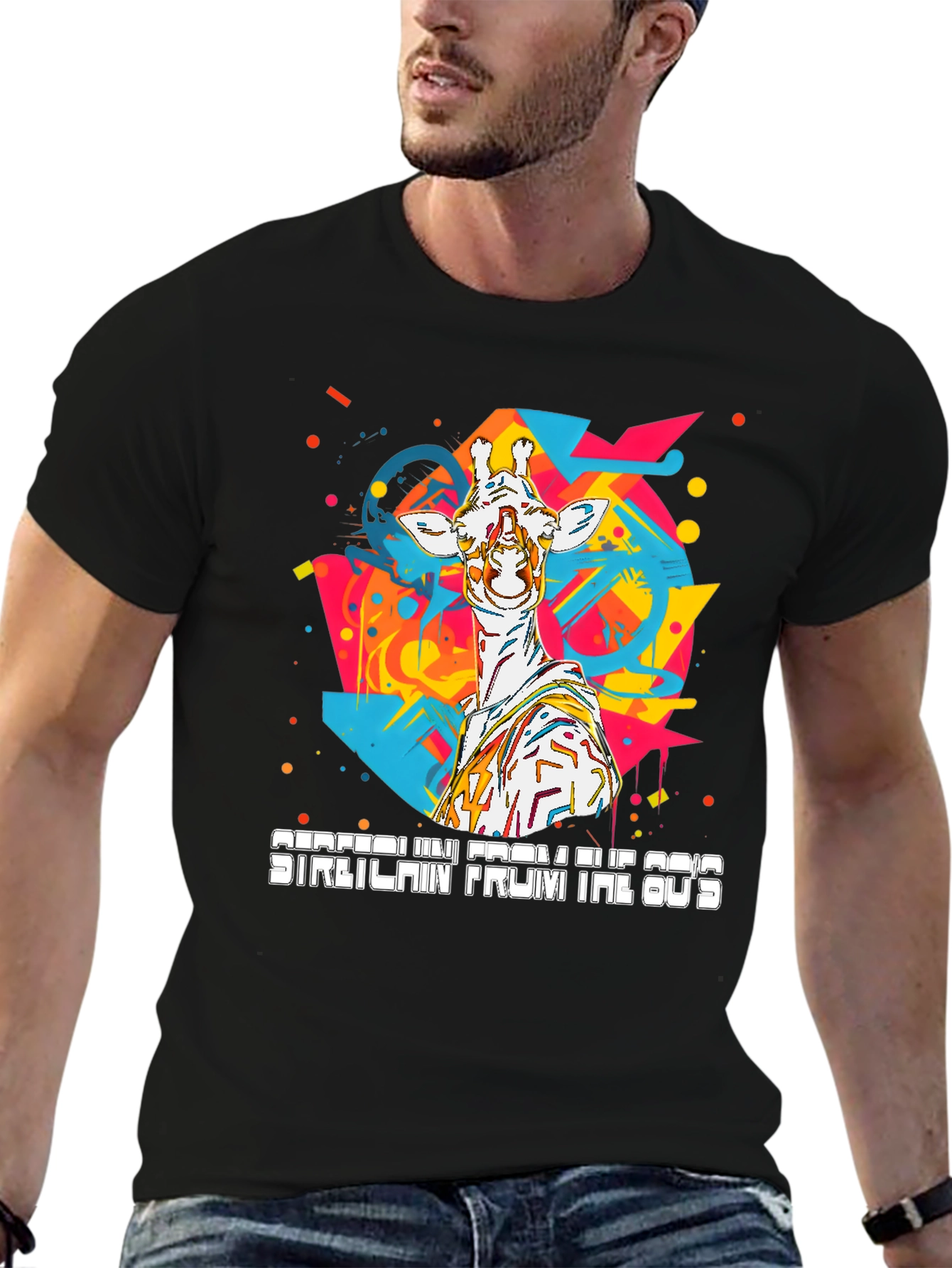 80s Giraffe T-Shirt - Retro Style