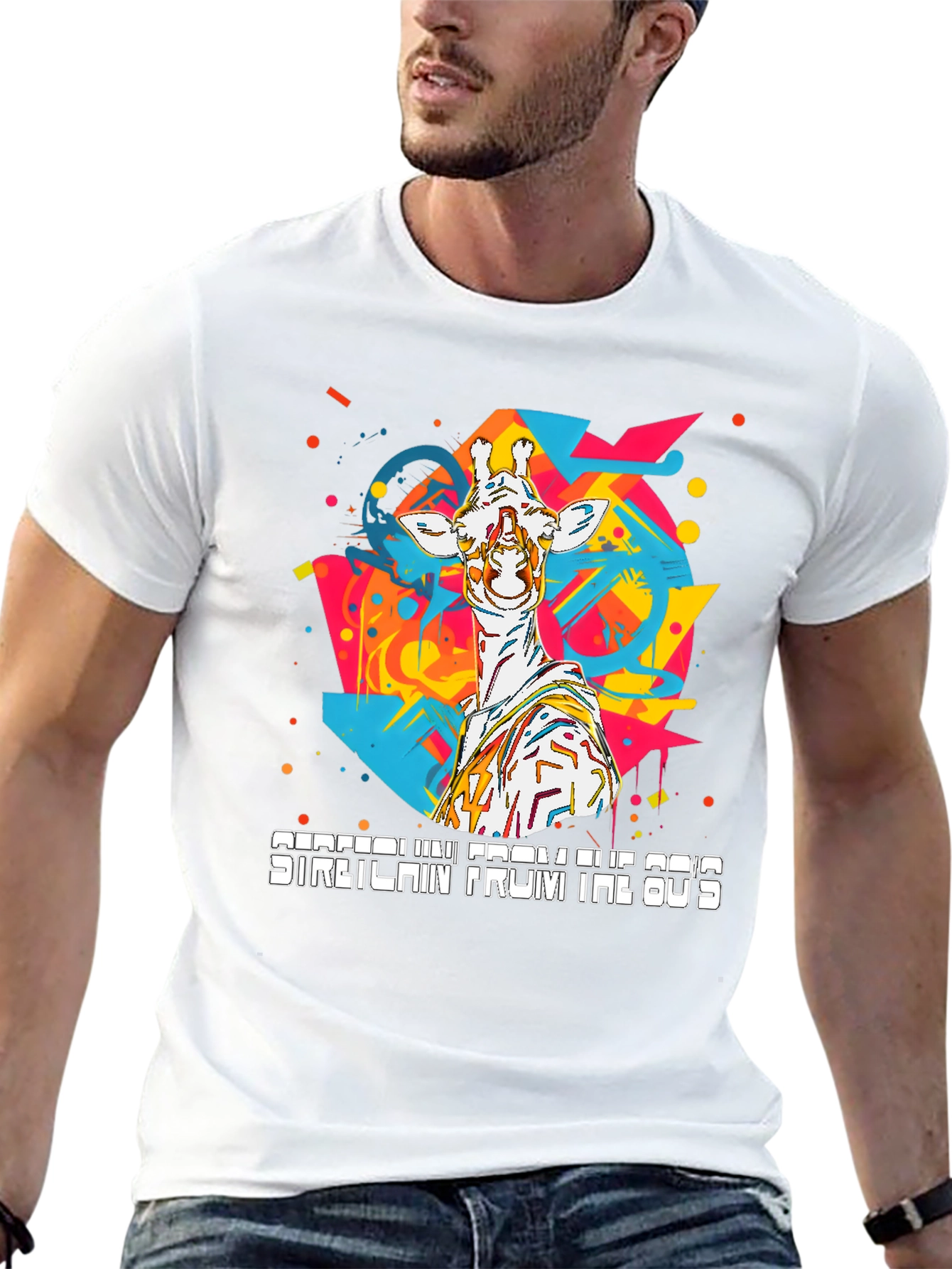 80s Giraffe T-Shirt - Retro Style