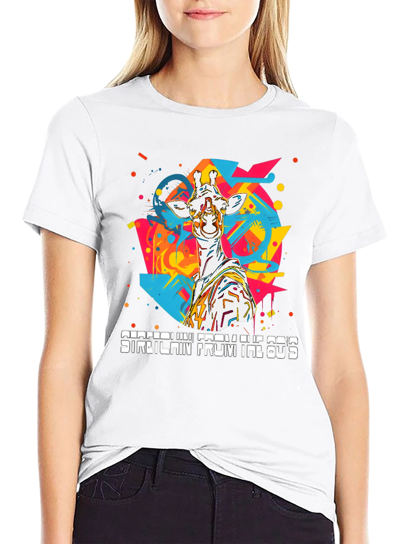 80s Giraffe T-Shirt - Retro Style