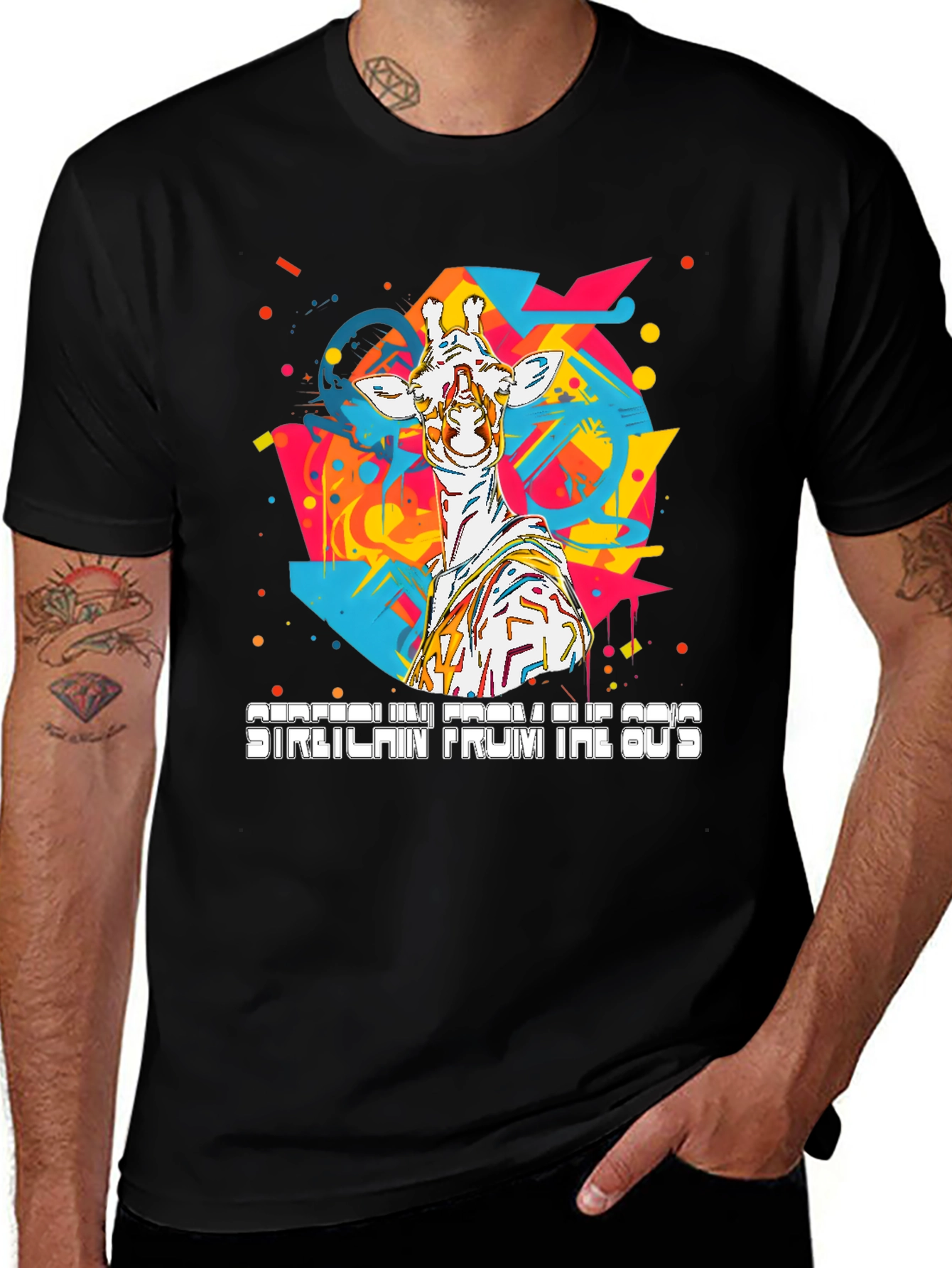 80s Giraffe T-Shirt - Retro Style