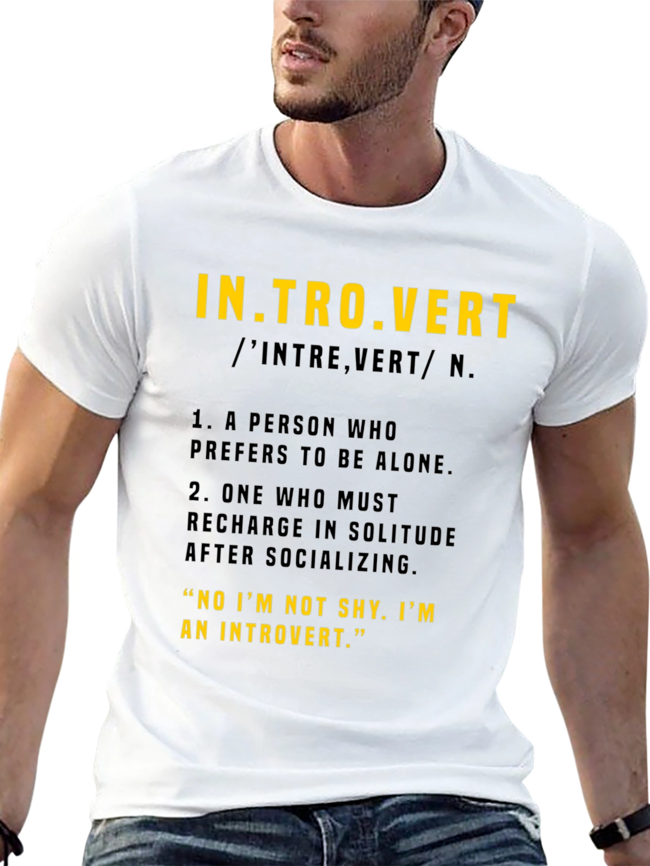 Introvert Definition Black T-Shirt