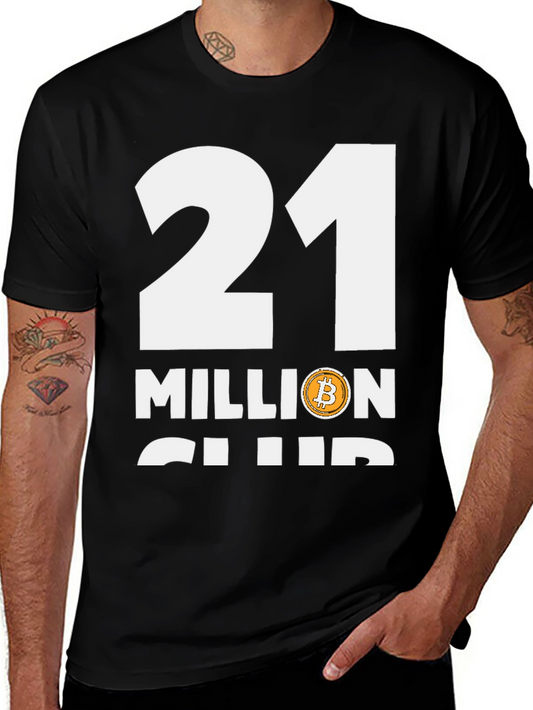 21 Million Club Bitcoin Graphic Tee - Crypto Enthusiast