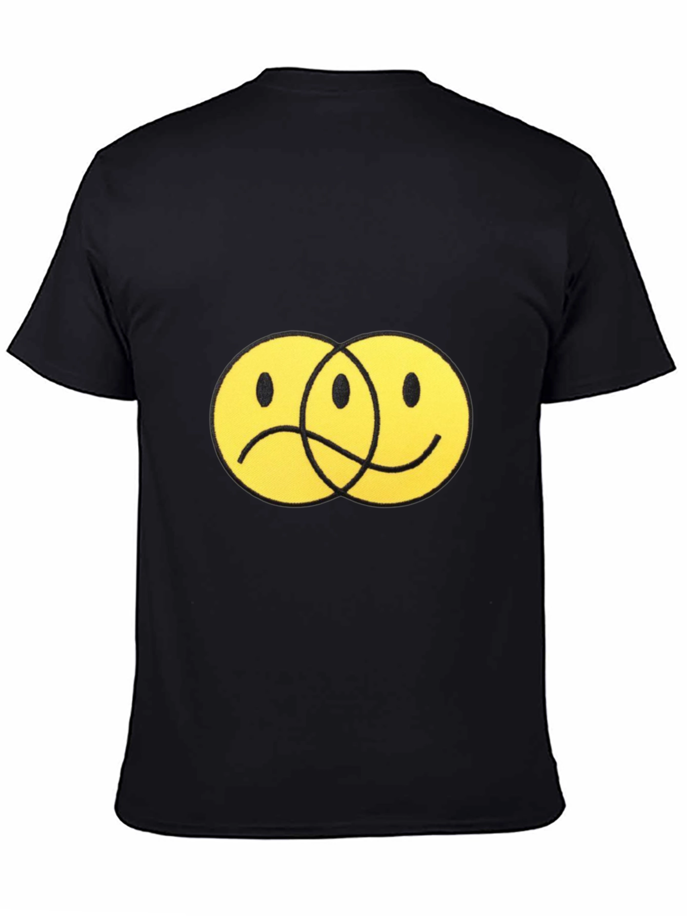 Yin Yang Faces Black T-Shirt