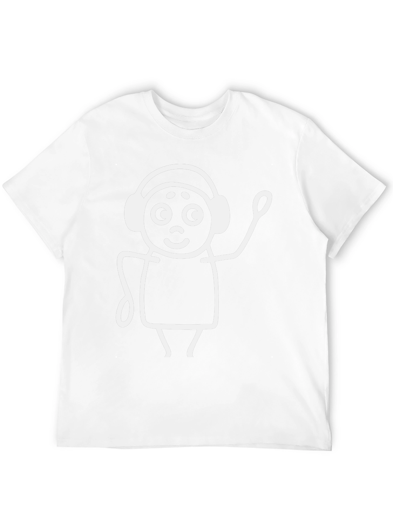 Funny Stick Figure DJ Black T-Shirt