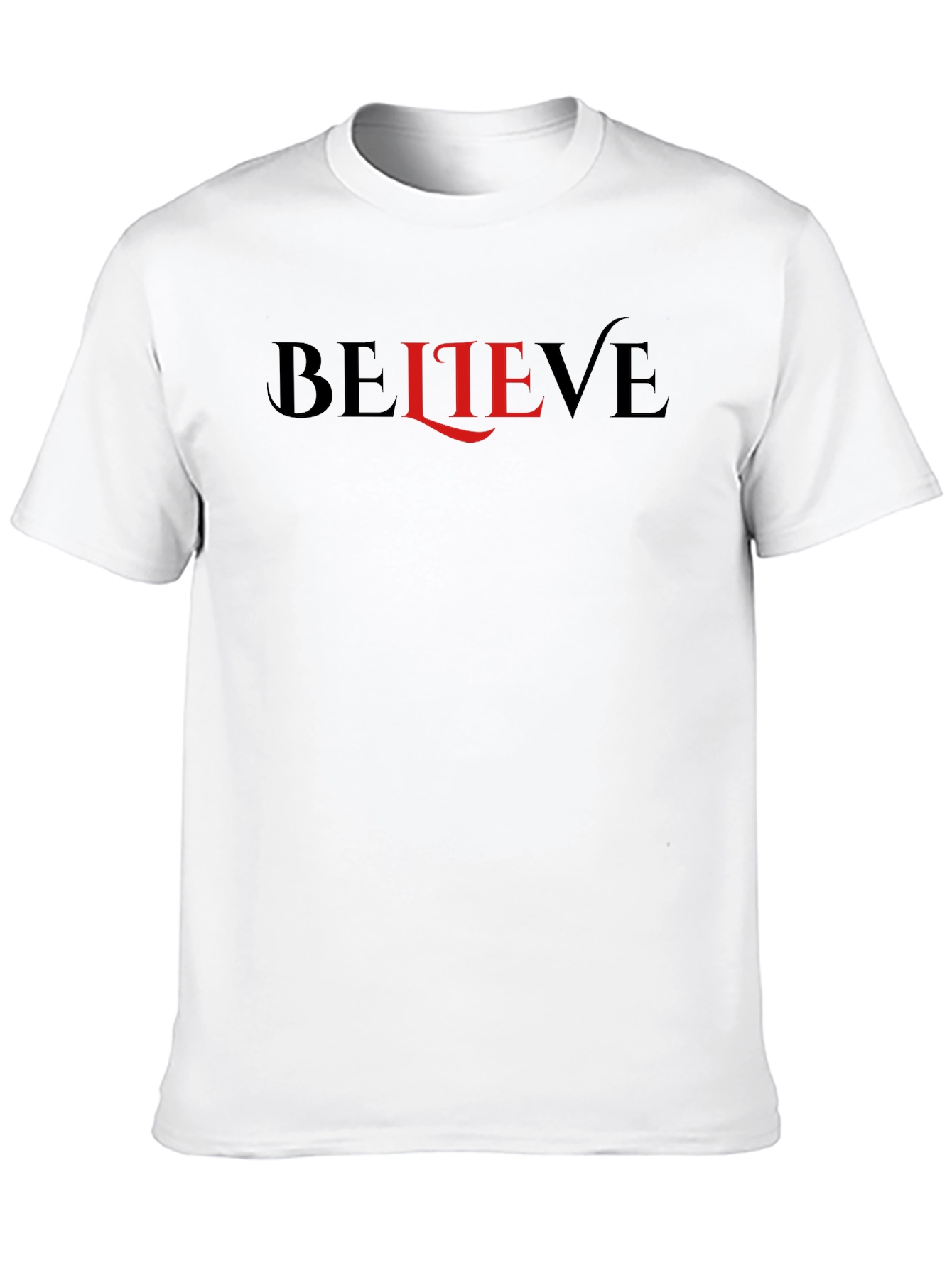 Believe Graphic Tee - Black Cotton T-Shirt
