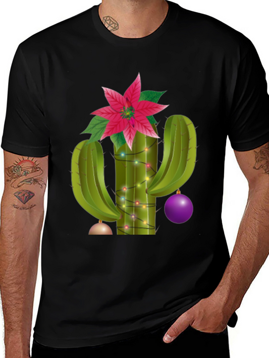 Festive Cactus Tee - Holiday Cheer Apparel