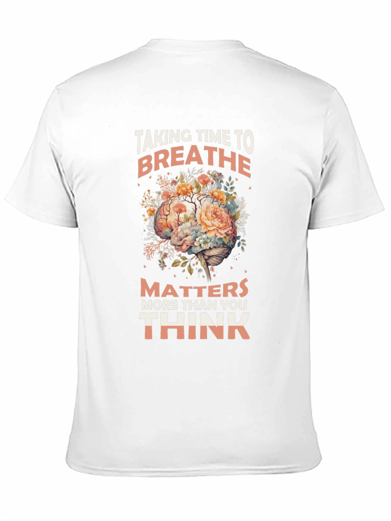 Breathe Floral Brain Graphic T-Shirt