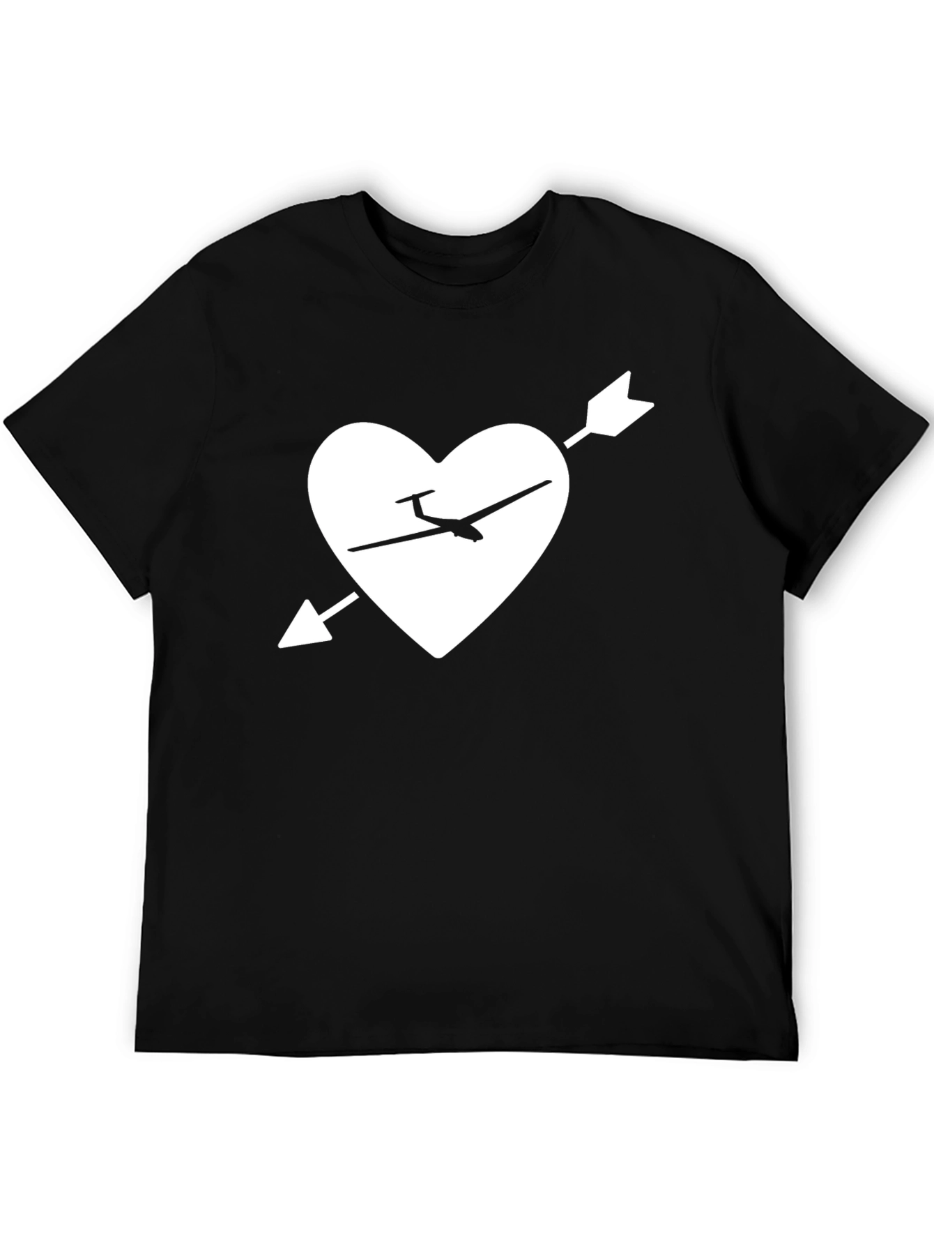 Glider Heart Arrow Graphic Tee - Black