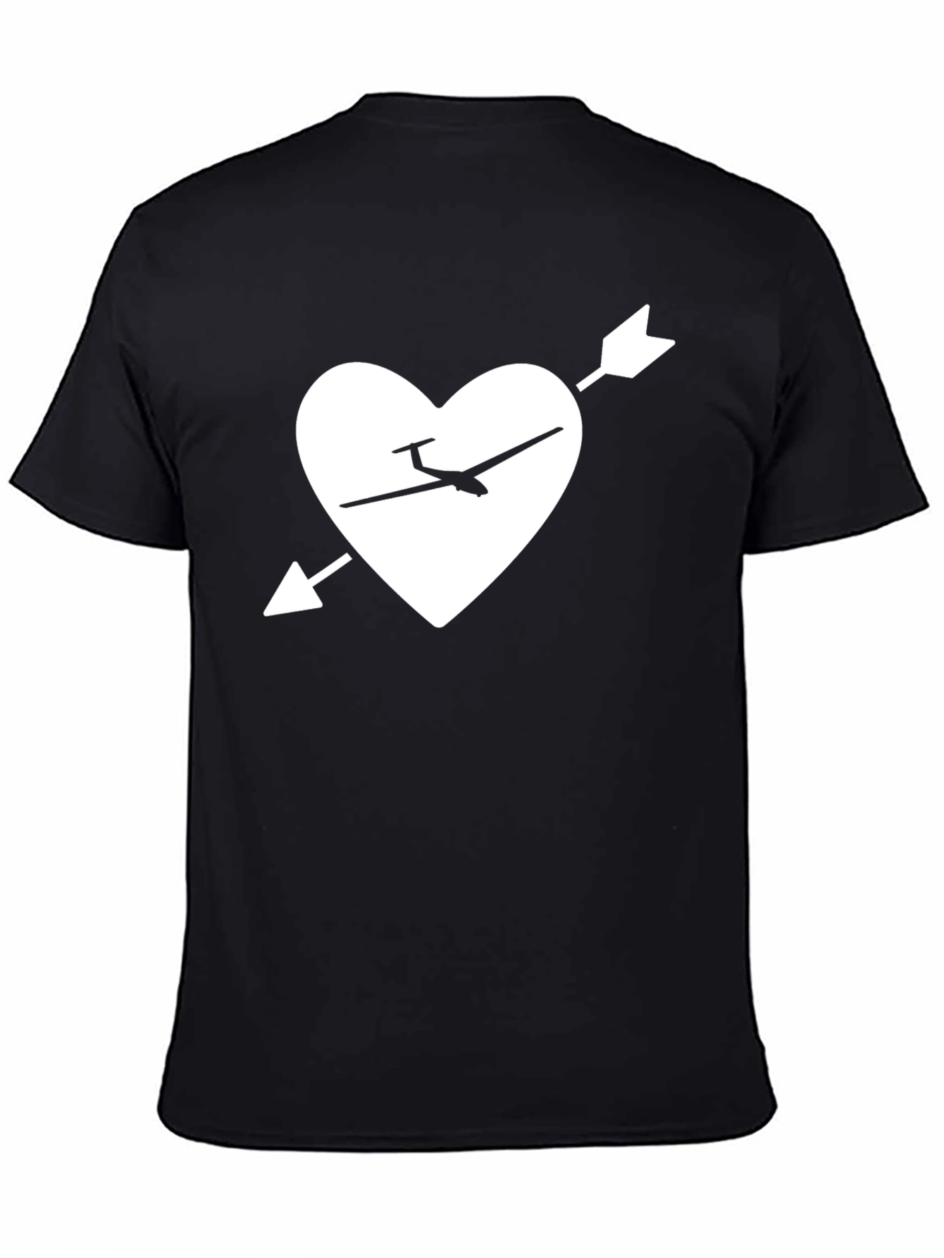 Glider Heart Arrow Graphic Tee - Black