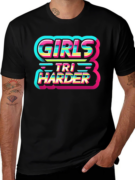 Girls Tri Harder Graphic Tee