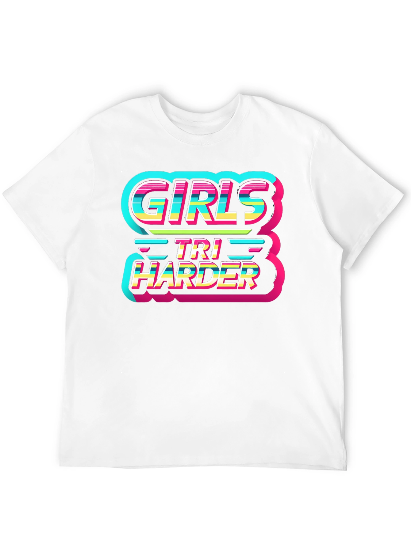 Girls Tri Harder Graphic Tee