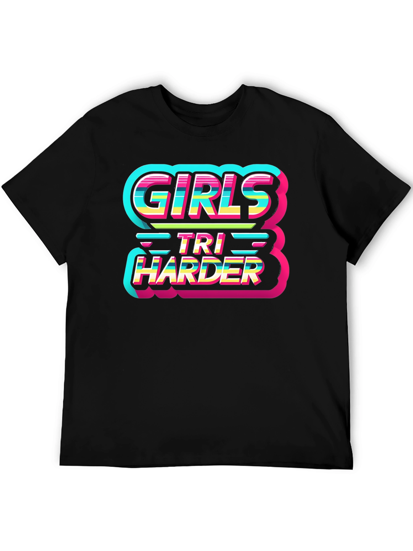 Girls Tri Harder Graphic Tee